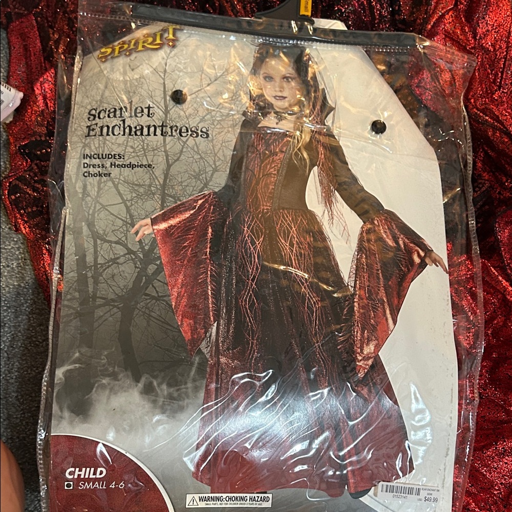 Spirit Scarlet Enchantress Kids Costume - Crimson and Ebony